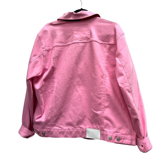 Tommy Hilfiger pink oversized denim jacket - Picture 2 of 8